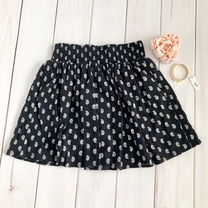 Black and White Paisley Skirt